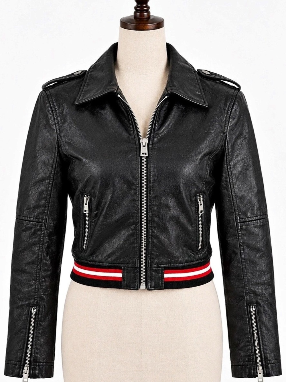 BLANKNYC Faux Leather Moto Jacket Size Small Like New